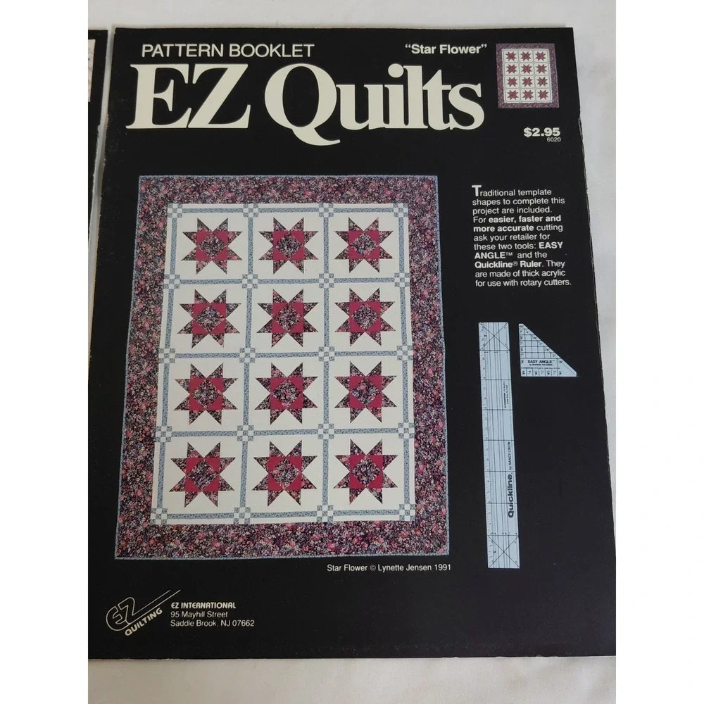 Lot of 3 EZ Quilts Pattern Booklets Twisted Ribbons Star Flower Victoriana Star